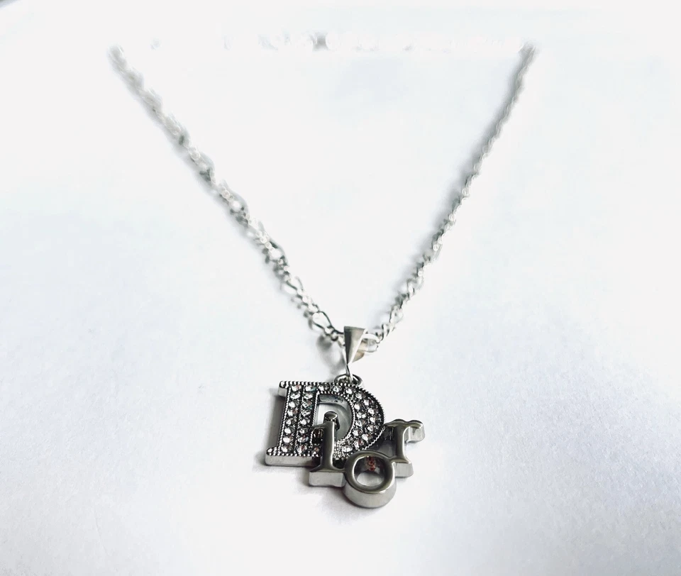 Dior Necklace silver / Crystal's Logo Dior - Image 3 of 4