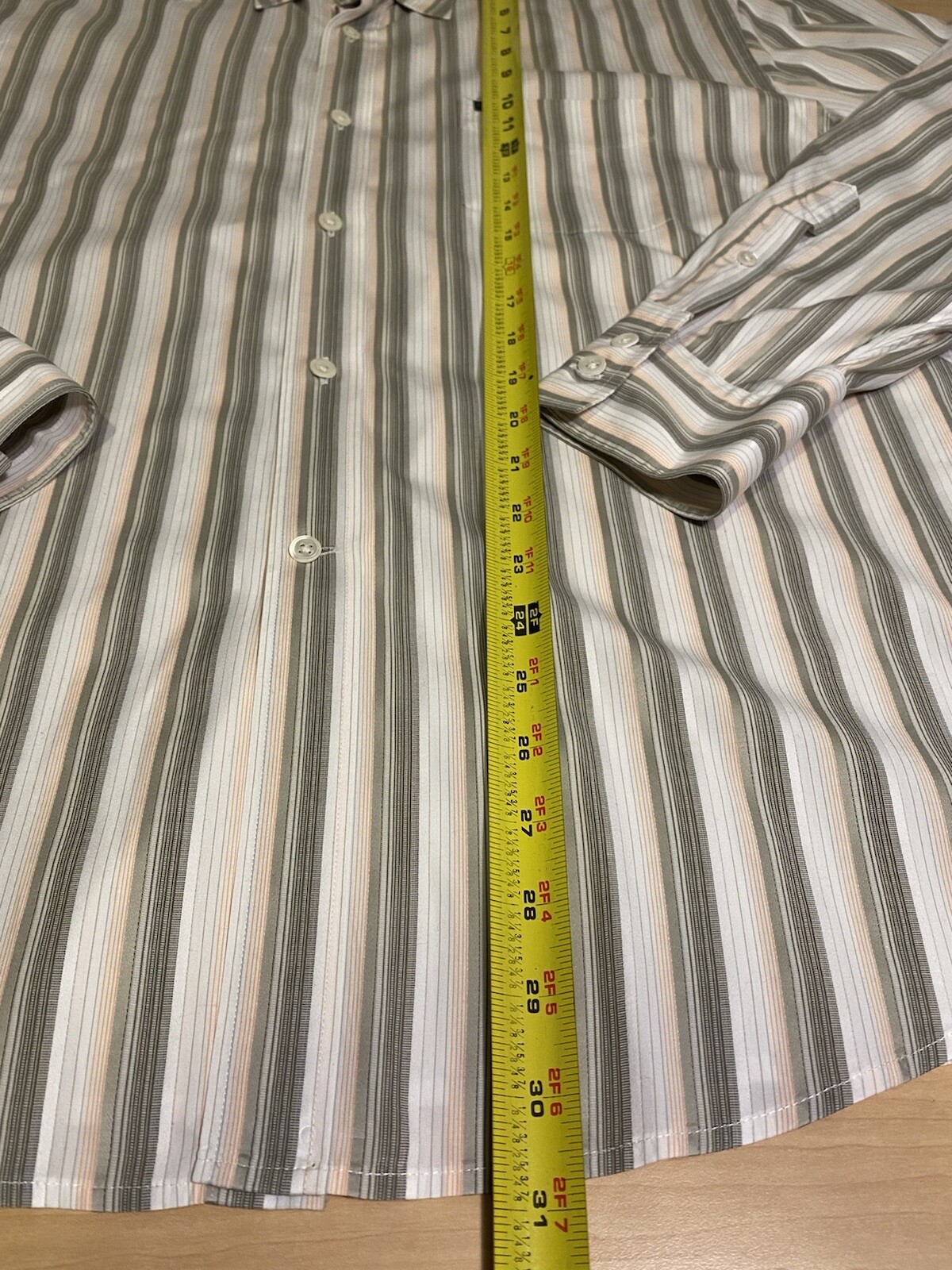 Facconable Striped Mens Long Sleeve Button Up Shi… - image 3