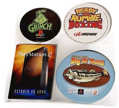 PLAYSTATION PINS BUTTONS PS2 RELEASE DATE THE GRINCH READY TO RUMBLE LOT OF 4 