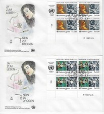 NATIONS UNIES - Genève Yvert n° 156/157 FDC - Bloc de 4