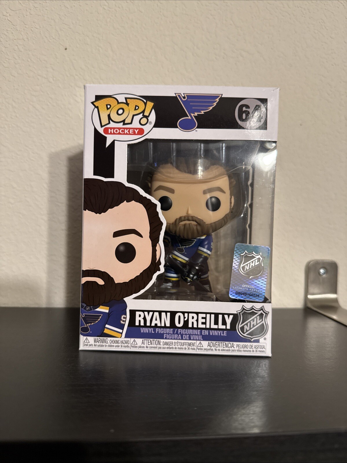 Nhl Ryan O'Reilly #64 St. Louis Blues Pop Vinyl Figure By Funko