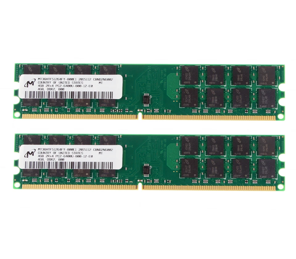 Only For AMD Chipset Micron 4GB 2RX4 PC2-6400U Dimm Memory RAM DDR2 800Mhz~ - Image 2 of 4