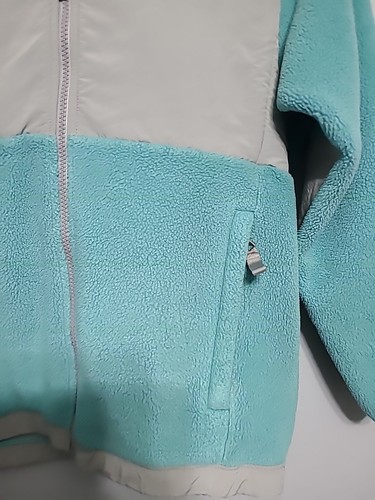 North Face Size Large 14 Jacket Girls Mint Aqua Color Fleece Light Youth - Picture 4 of 13