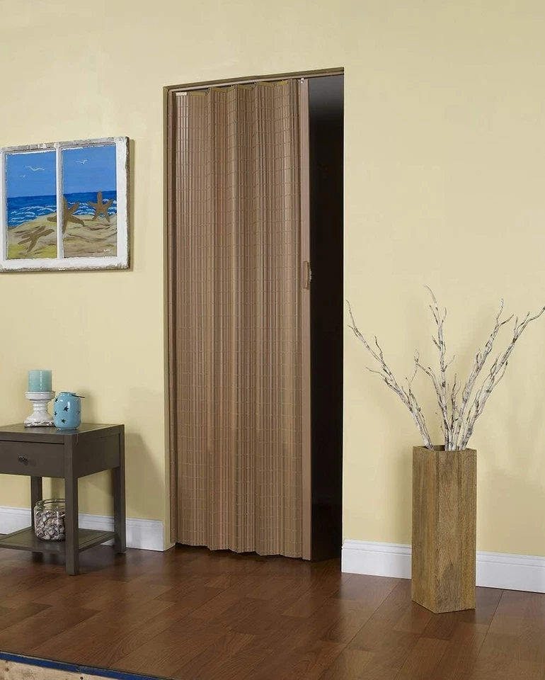 Puerta acordeón natural duradera 32" x 80" - Ideal para armarios y espacios estrechos Foto 4 de 4