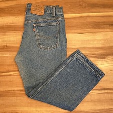 VTG Levis Jeans Orange Tab 20517 0217 Actual Measurement 36x27 Darker Blue Wash