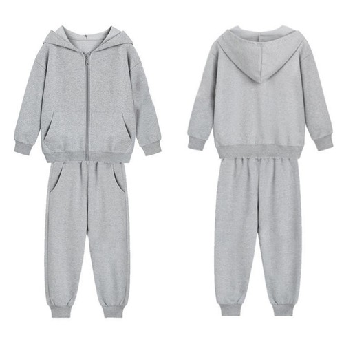 Kids Boys Girls Tracksuit Running Hooded Casual Outfit Excise Sweatshirt Sport - Picture 8 of 27