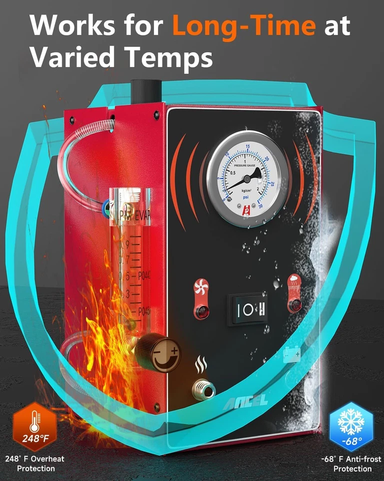 Detector de vazamento de máquina de fumaça EVAP sistema de tubulação de combustível automotivo testador de diagnóstico - Imagem 4 de 4