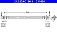 ATE 24.5239-0180.3 Bremsschlauch 180 Mm FüR Renault Kangoo BE BOP Express