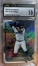 2022 BOWMAN MEGA BOX JULIO RODRIGUEZ ROOKIE RC #BCP45 MARINERS CSG GEM MINT 10