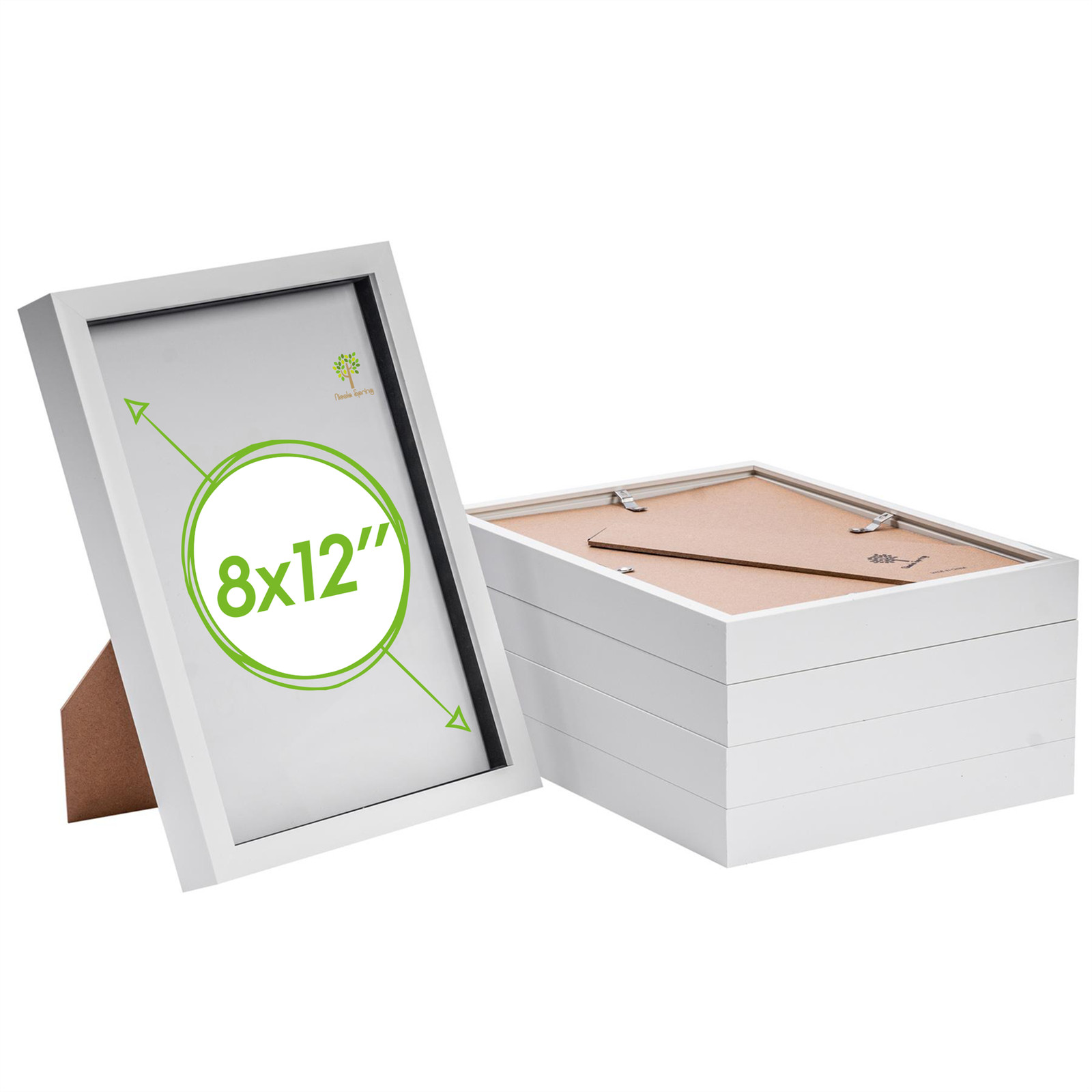 3D Box Photo Frames - A4 (8 x 12"") - White - Pack of 5