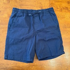 GAP Boy  s Navy Flat Front Shorts pill on elastic waist size XL 14/16