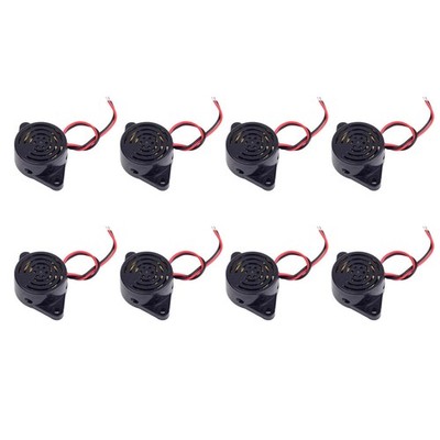 8Pcs Active Electronic Buzzer DC3-24V 95dB Piezo Alarm Sounder Continuous Beep
