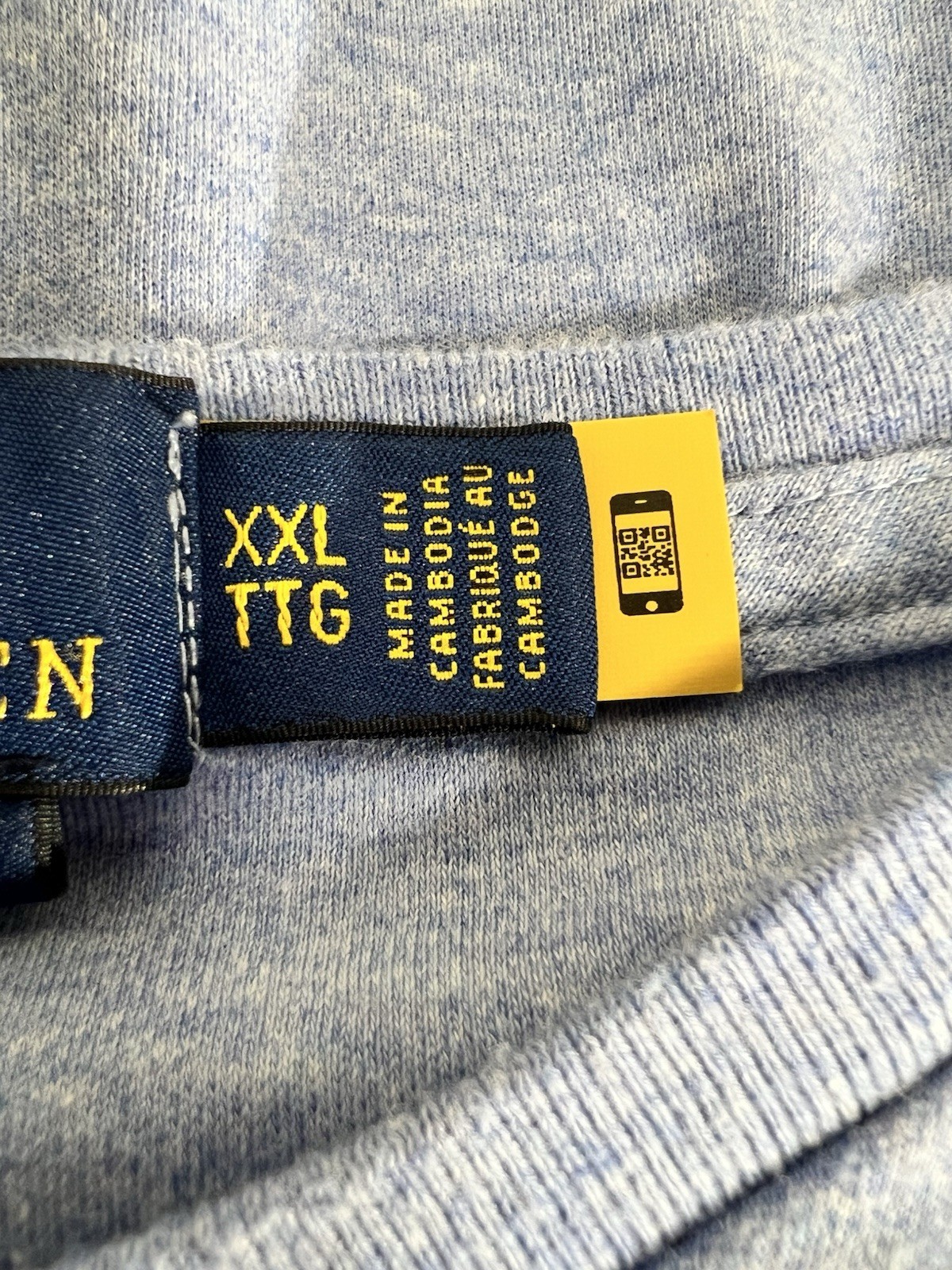 Polo Ralph Lauren camicia uomo XXL BIG blu carne pony manica corta cotone adulto