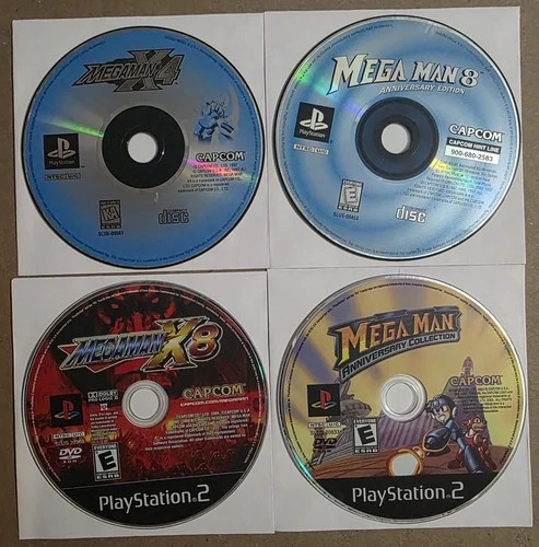 Mega Man X4, 8, X8, & Anniversary Collection Bundle (PlayStation 1 & 2) Tested