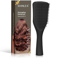 SHINLEA Detangler Hair Brush for Wet Dry Hair, 8.45 2.55 1.42 Inch, Black