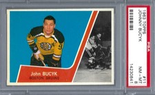 1963 Topps HK #11 PSA 8 Johnny Bucyk Bruins 11 Nice! SET BREAK
