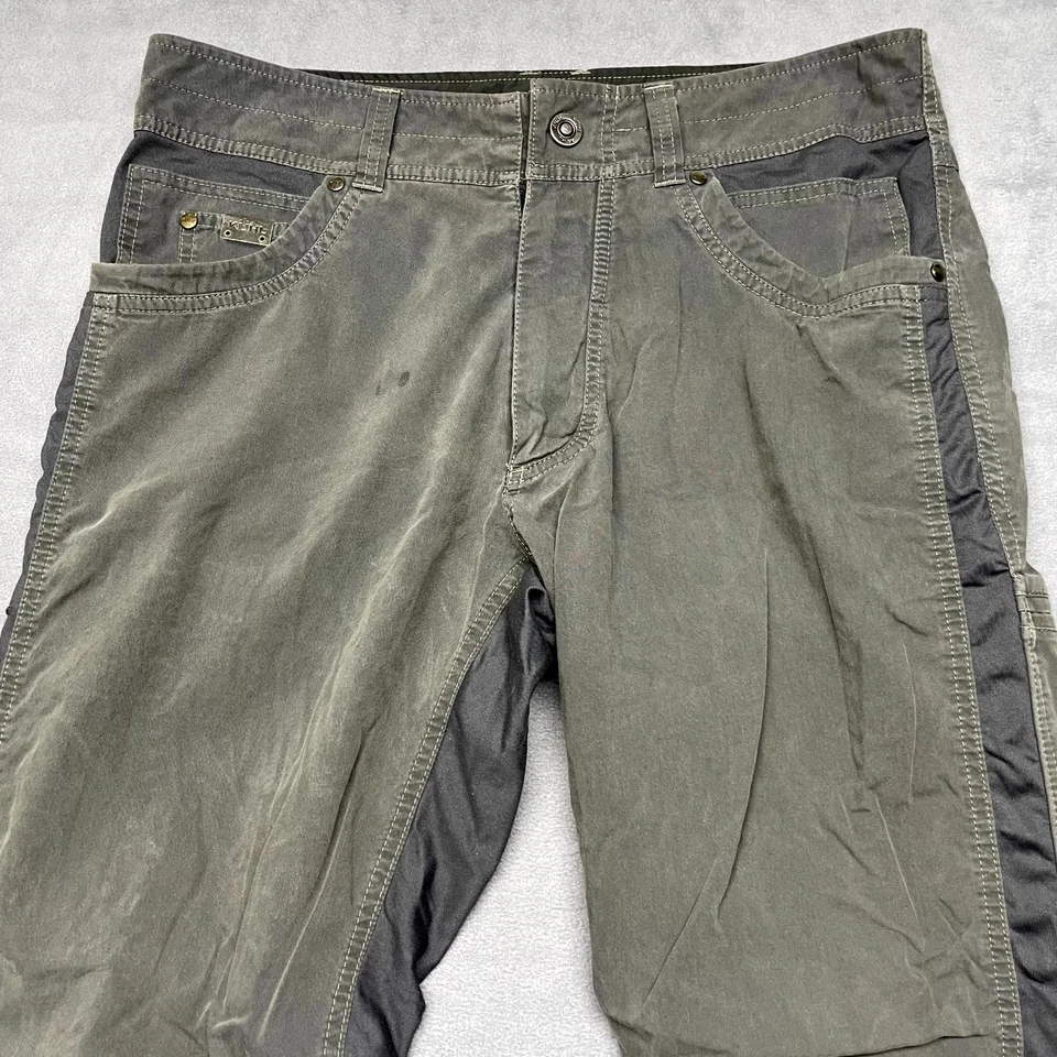 Pantalones Kuhl Radikl Para Hombre 32x32 Verde Algodón Elástico Logo Pierna Recta Rendimiento Foto 4 de 4