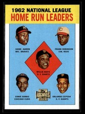 2001 Topps Archives #211 NL HR Leaders Mays Aaron Robinson Banks Cepeda H132