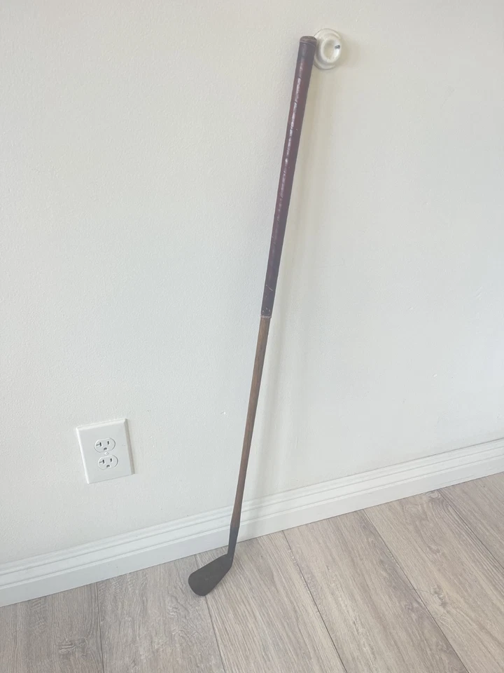 Antiguo sello Stewart Pro del club de golf de la década de 1920 eje de madera Maisie hierro forjado Escocia Foto 3 de 4