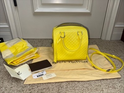 Louis Vuitton Yellow Damier Facette Speedy Cube PM Handbag Mini