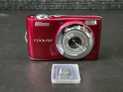 Nikon Coolpix L22 Red Compact Digital Camera 12MP w/ 3.6x Zoom