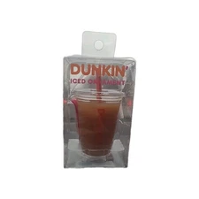 DUNKIN 2025 LIMITED-EDITION ICE COFFEE HOLIDAY ORNAMENT NEW IN PACKAGE Rare