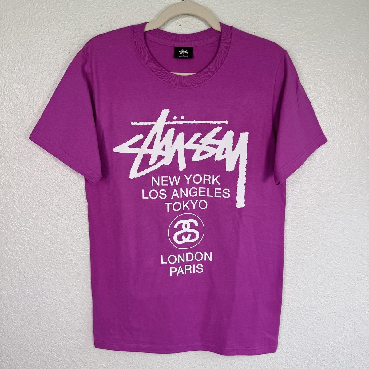 Stussy Shirt Men Small World Tour Cities Tokyo Graphic T