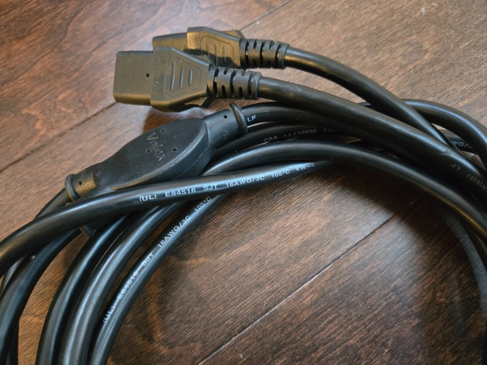 VOLEX 10ft 16AWG 13A Y-Splitter 3-Prong Computer Dual Duo Power AC Cord Cable - Image 2 of 4