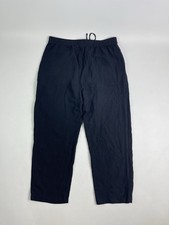 Dolce & Gabbana Linen Pants Navy Blue Drawstring Trousers Women’s IT 42