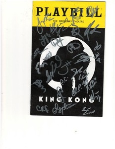 AUTO   KING KONG  PLAYBILL