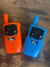 Kids Walkie Talkies Funtastik orange blue handheld belt clip easy to use play
