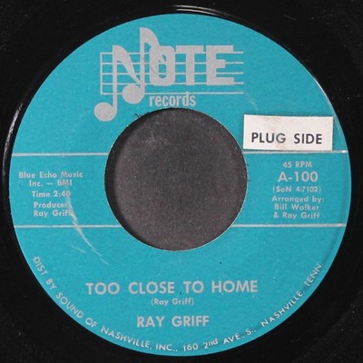 RAY GRIFF: too close to home / carbon copy NOTE 7'' Single 45 RPM