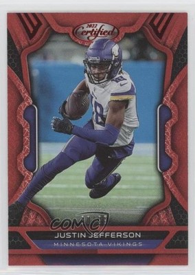 2022 Certified Mirror Red /99 Justin Jefferson #65 10ek
