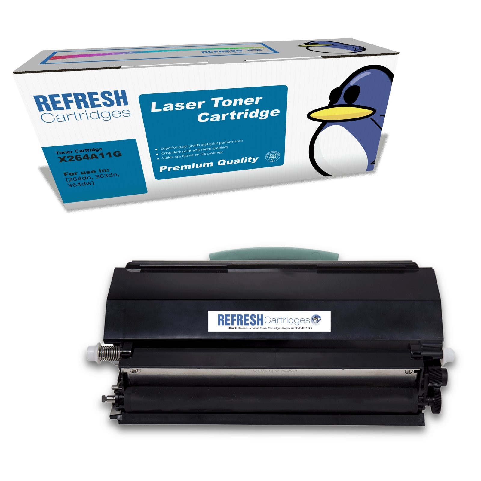 Refresh Cartridges Black 0X264A11G Toner Compatible With Lexmark Printers