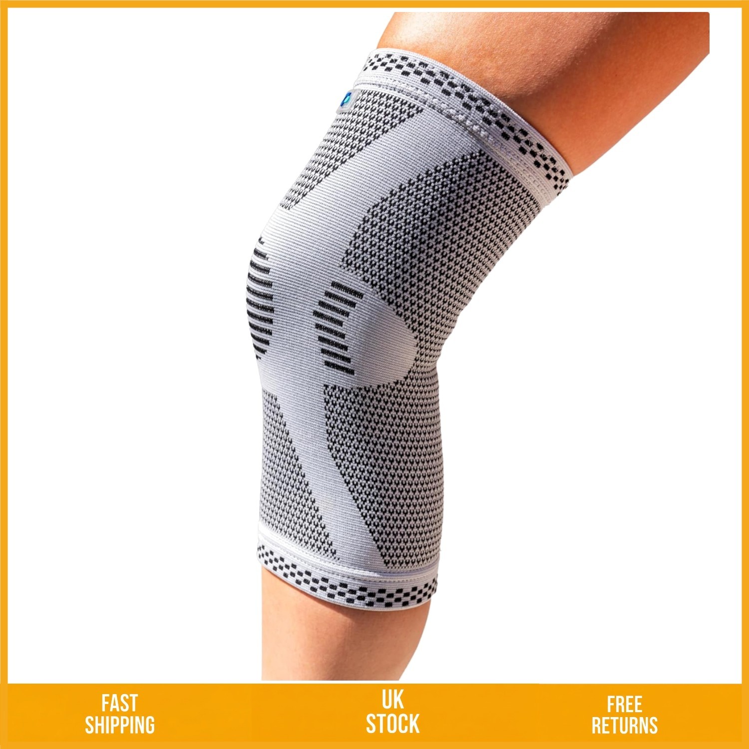 Non-Slip Compression Knee Sleeve Support for Joint Pain Relief, Regular Size