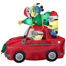 2016 Gemmy 8’ Minions In Car w/Christmas Tree Lighted Inflatable (Part Only)