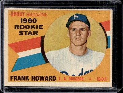1960 Topps #132 Frank Howard Rookie Star Los Angeles Dodgers EX (surface issue)