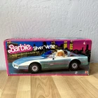 New in Box Vintage 1983 Mattel Barbie Silver Vette Car 4934 1984 Corvette