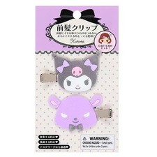 Sanrio Kuromi Flocked Bangs Hair Clip Cute Character Accessory 14