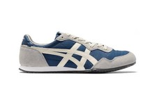 Onitsuka Tiger SERRANO 1183B400 MAKO BLUE/CREAM Leather Sneakers Shoes