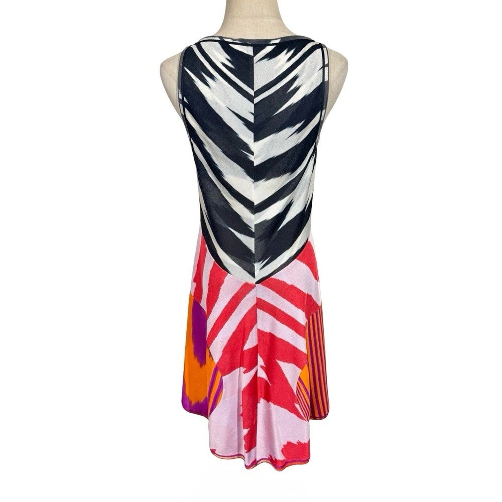 MISSONI Zig Zag Pattern Viscose Patchwork V Neck … - image 8