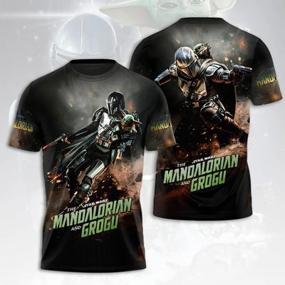 Star Wars The Mandalorian and Grogu All Over Print T-shirt