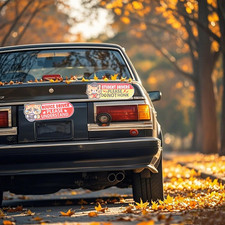 3pcs Student Driver Magnet for Car, 9.84x3.54in Funny Pink Reflective Novice ...