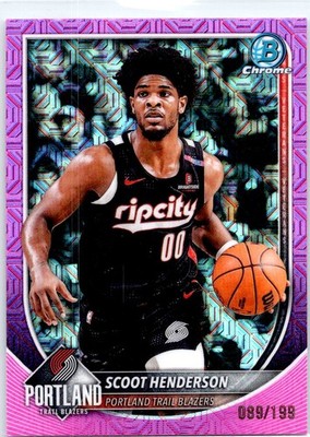 2025-26 Bowman #BCV-109 Scoot Henderson Chrome Pink Mojo Refractors #/199