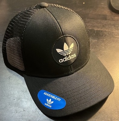 NEW Adidas Snapback hat Circle Logo Mesh Black And White Hat New With Tags