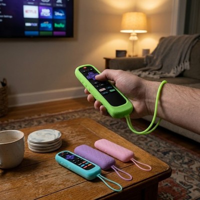 Glow-in-the-Dark Silicone Remote Control Cases, 4-Pack Protective Covers