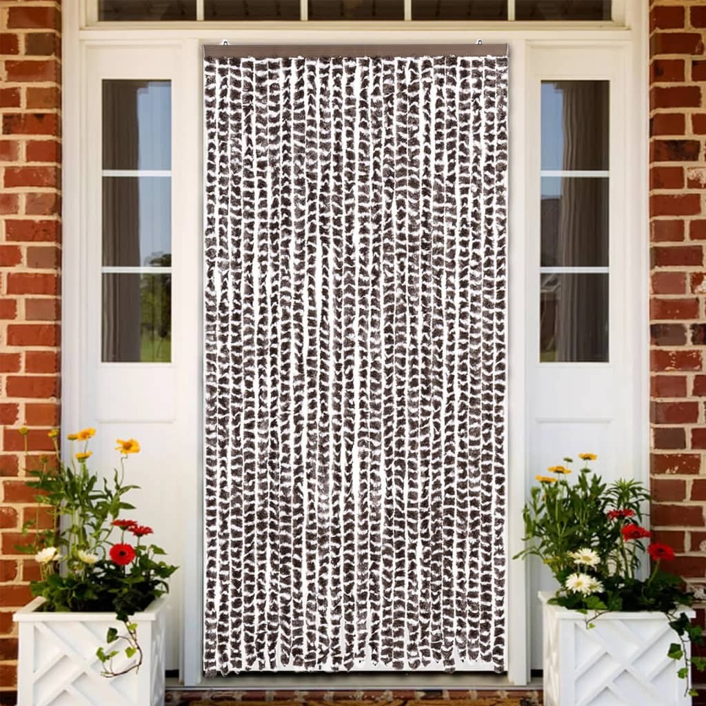 Moschiera Ciniglia vidaXL 100x230 cm Bianca e Marrone: Alta Qualità