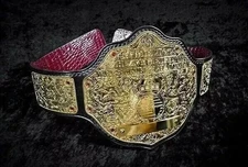 Big Gold World Heavyweight Championship Replica Belt Adult crocodile leather