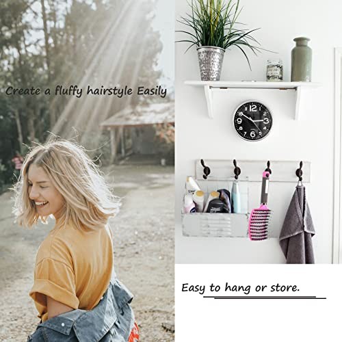 2PCS Curved Vented Hair Brush Boar Bristle Hair Brushes Paddle pink+purple - Imagen 7 de 7