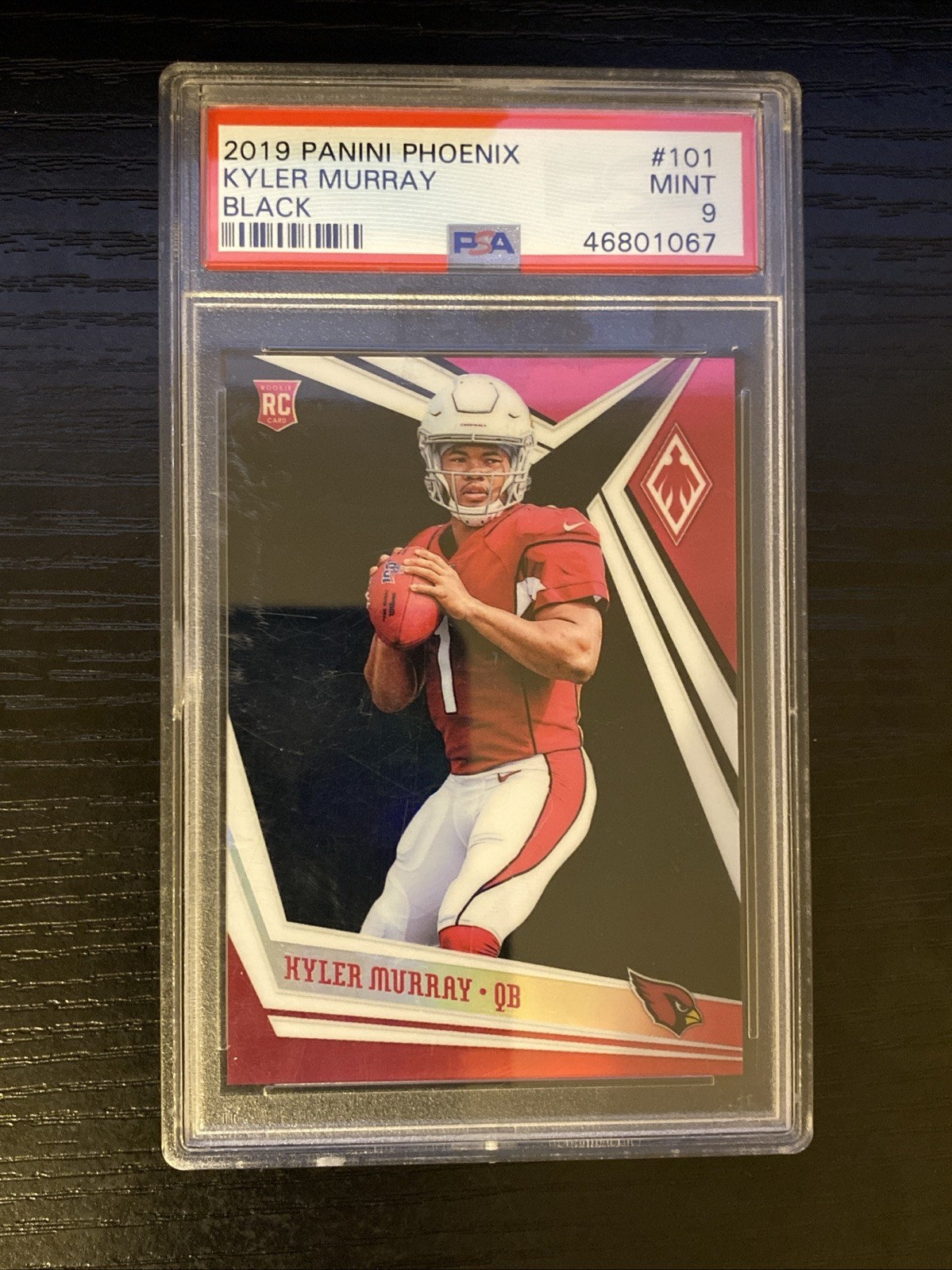 2019 Panini Phoenix - Rookies Kyler Murray #101 Black /10 (RC) psa 9
